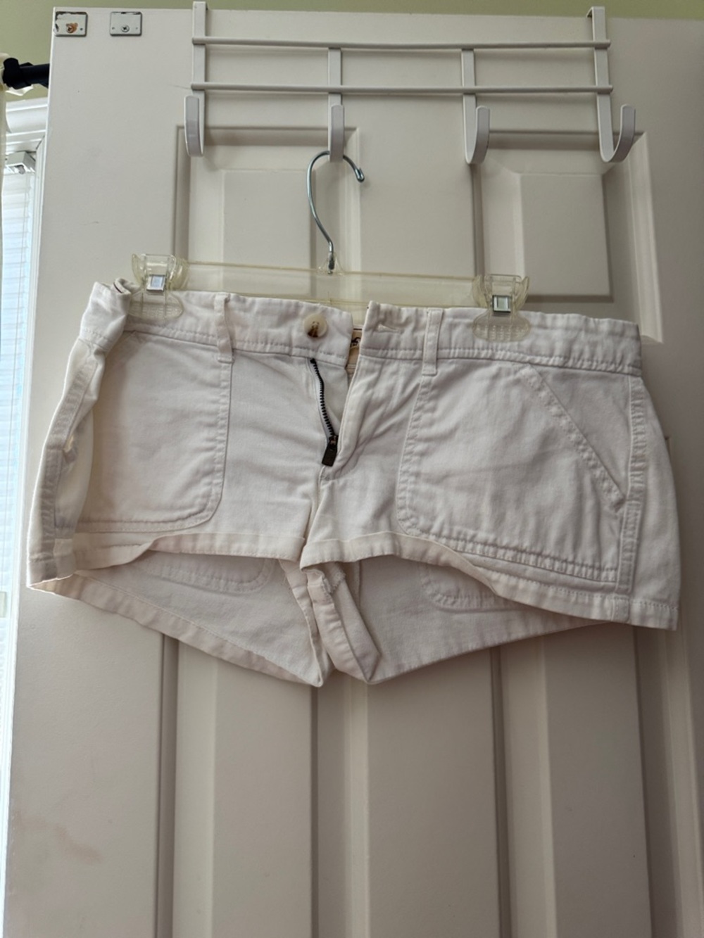 Hollister Cream Denim Jean Shorts